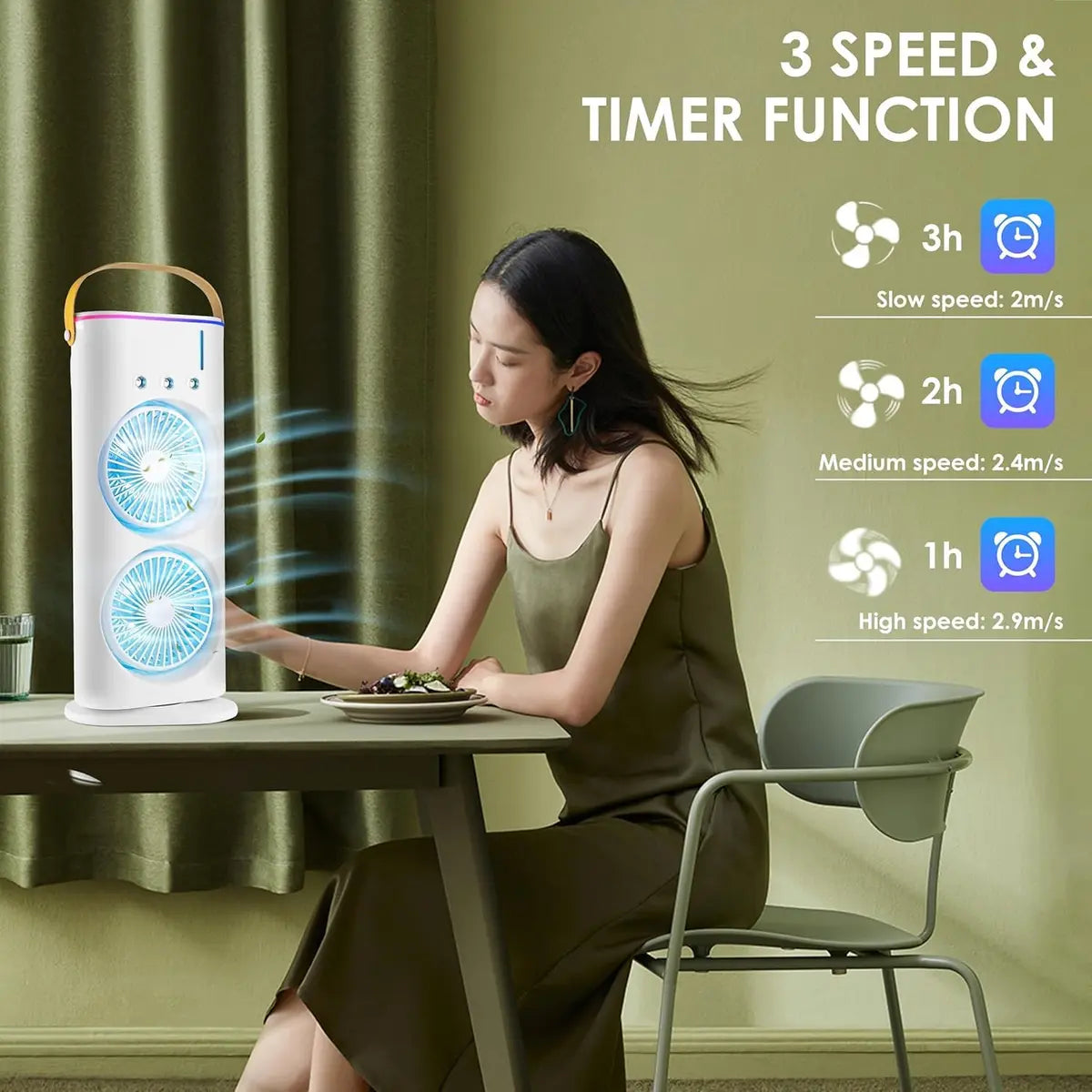 Portable Double-Ended Spray Fan